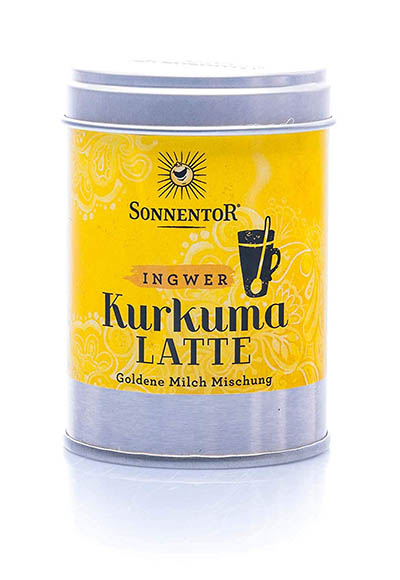 Cúrcuma Latte con Jengibre bio lata Sonnetor, 60 g